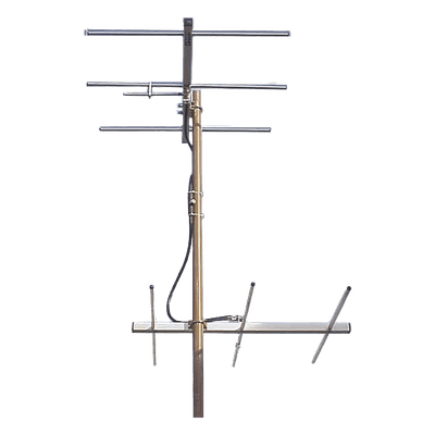 Juego de 2 Antenas Bi-direccionales de 3 elementos para TV, 3 dB, Canal 8
