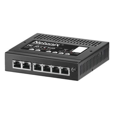 Switch WISP PoE 6 puertos Gigabit, entrada PoE pasivo de 37-53 Vcc