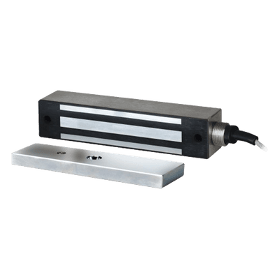 Chapa Magnética 600 Lbs Para Uso en Exterior / IP65 / Con Cordón Armado 91 CM / UL /