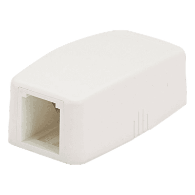 Caja de Montaje en Superficie, Para 1 Módulo Mini-Com, Color Blanco Mate