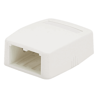 Caja de Montaje en Superficie, Para 2 Módulos Mini-Com, Color Blanco