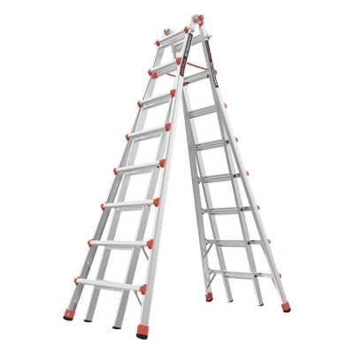 Escalera telescópica en "A" de 4.5 metros de aluminio.
