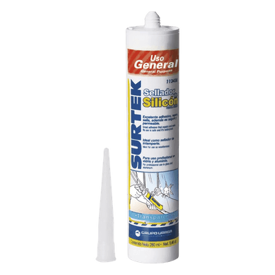 Silicón Sellador Transparente de Uso General (280 ml).