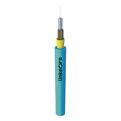 Cable de Fibra Óptica Multimodo OM4 50/125, 6 Hilos, para Interior, Tight Buffer 900µm, OFNR Riser, Dieléctrica, Precio Por Metro, (Hasta 2000 Metros en un Solo Tramo de Cable)