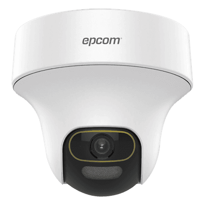 Cámara LUZ DUAL (IR + LUZ BLANCA) / Domo TurboHD 2 Megapixel (1080p) / Luz Blanca 20 mts / Gran Angular 106° / Lente 2.8 mm / 30 mts IR EXIR / Exterior IP67 / 4 Tecnologías /  Micrófono Integrado