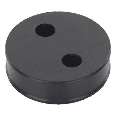 Inserto de Caucho de 4" Con Dos Orificios para Cable de 1/2 in