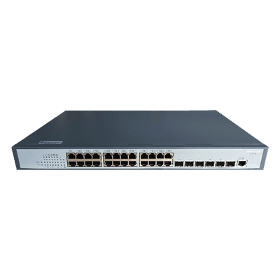 Switch Core Gigabit / Administrable Capa 3 / 24 Puertos 1000 Mbps / 6 Puertos SFP+ 10 G de Uplink / IGMP / VLAN / GRMP