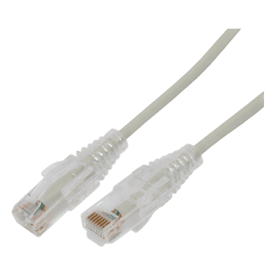 Cable de Parcheo Slim UTP Cat6A - 10 Metros (32.81 Pies) Gris, Diámetro Reducido (28 AWG)