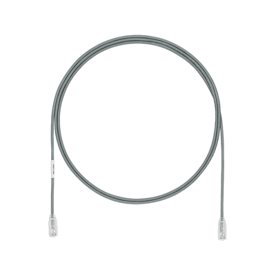 Cable de Parcheo UTP Cat6A, CM/LSZH, Diámetro Reducido (28AWG), Color Gris, 30.48 Metros (100 Pies)