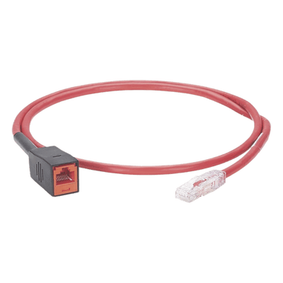 Cable de Prueba Para Plugs Rj45 de Terminación en Campo (MPTL), Cat6A, UTP, 1 Metro, Color Rojo