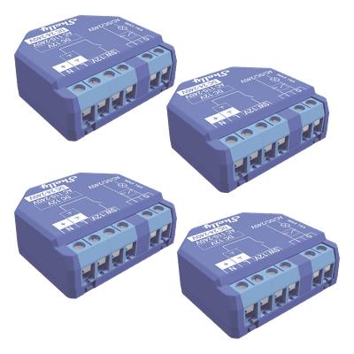 Kit de 4 / Relevador inalámbrico inteligente 16A, 110-230 V, compatible con asistente de voz Alexa, Google Home