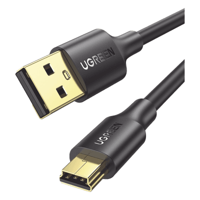 Cable USB-A 2.0 a Mini USB | 1m | Cable de Datos y Alimentación | 480Mps | Chip Inteligente | PVC | Para Discos Duros HDD o SSD, Go-Pro Hero, Mando de PS3, Cámaras Digitales, Reproductores MP3, MP4, etc.