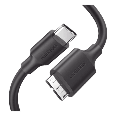 Cable USB Tipo C 3.0 a Micro Tipo B | 1m |Carga Rápida | 5 Gbps | Transferencia de Datos | Blindaje Interior Múltiple | Compatible con Disco Duro Externo, Portátiles, Seagate, Nikon, Canon.