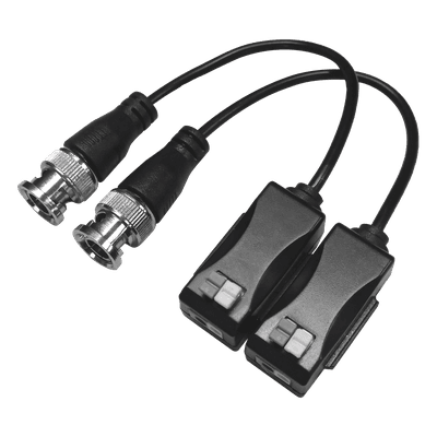 Kit de Transceptores (Baluns) con Terminal PUSH SUPERIOR PIG TAIL en ambos conectores, Resolución 4K , Cable flexible COAXIAL Blindado / COAXITRON / AUDIO POR COAXITRON  /Conector 100% COBRE /  Calidad PREMIUM