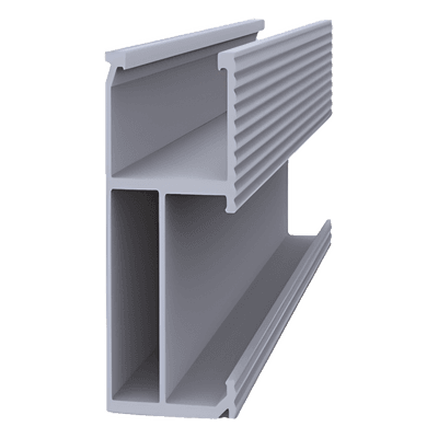 Riel 8 para montaje de módulos fotovoltaicos de aluminio anodizado de 4050mm.