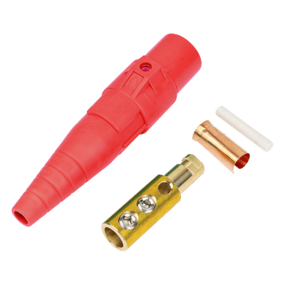 Conector Camlock Macho / 400 Amperes / 600V AC / Sección Cable 50-95 mm² / Compresión por Abrazadera / Plástico Ingeniería / Varios Colores