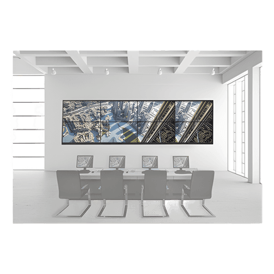 Kit Videowall 4x2 / Incluye 8 Pantallas de 55" / Decoder / Base de Pared