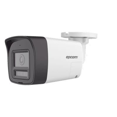[Audio Bidireccional + Dual Light + ColorVu] Bala TURBOHD 4K (8 Megapixel) / Lente 2.8 mm / 30 mts IR EXIR + 20 mts Luz Blanca / Micrófono y Bocina Integrado / Exterior IP67 / Metal / dWDR