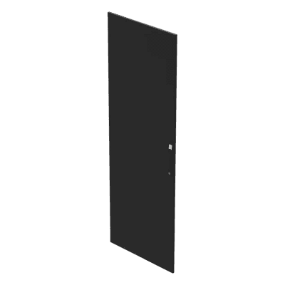 Puerta Sólida para ProLine V/D / 2000x700 mm (78.7x27.6 in) / Acero Negro RAL 9005 / cUL Listed / EIA RS-310-D