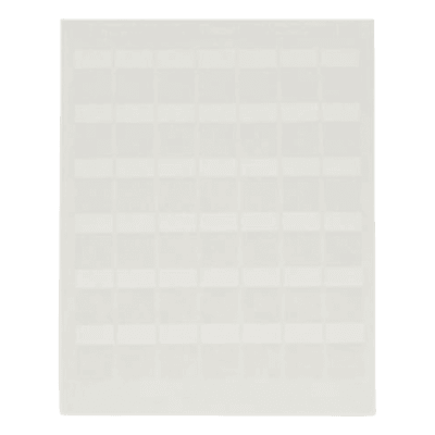 Hojas con 1000 Etiquetas Auto-Laminadas para Impresora Láser/Inyección de Tinta, para Cables de 4.1 a 6.6 mm (0.16 a 0.26 pulgadas) de Diámetro, Color Blanco