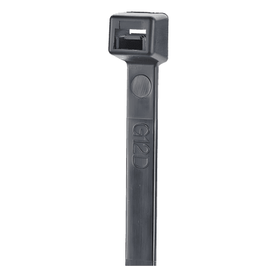 Cincho de Nylon 6.6 StrongHold™, 1220mm largo x 9mm ancho, Color Negro, Cámara impelente, Paquete de 50pz