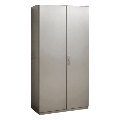 Gabinete de Acero Inoxidable IP55 (1000 x 2200 x 400 mm) con Placa Interna Galvanizada.