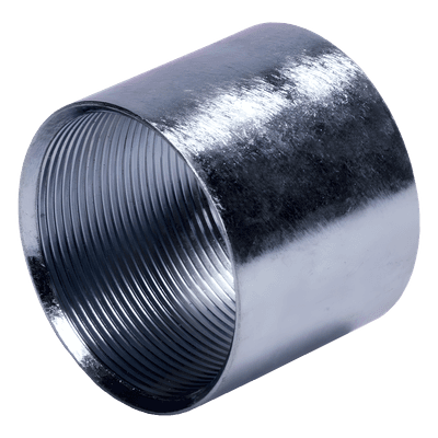 Cople de 3/4" ( 19 mm) para Tubo Pared Gruesa (IMC) /Galvanizado / Etiqueta Amarilla.