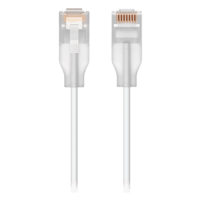 Patchcord UniFi Etherlighting de 30 cm (11.81 Pulgadas), hasta 10G / Soporta hasta PoE+++ / Conector RJ45 Transparente para Mejores Efectos de Luz con Switches USW PRO MAX