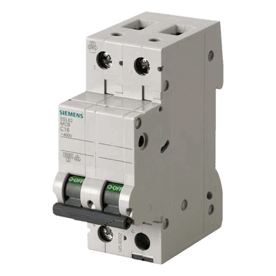 Interruptor Riel Dinn Tipo 5SL6, 2 polos, 40 amp