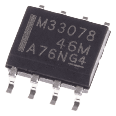 Circuito Integrado MC33078, Dual OP-AMP, Bajo Ruido, Alta Velocidad, SMD-8SOIC.