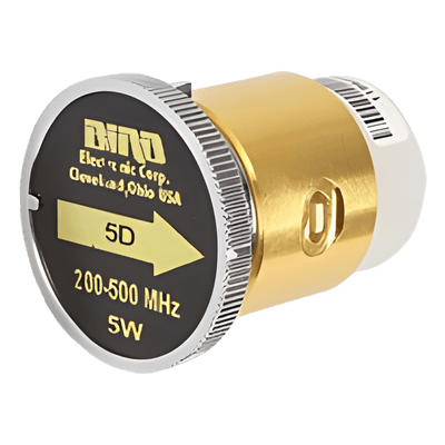 Elemento de 5 Watt en Línea 7/8" para Wattmetro BIRD 43 en Rango de Frecuencia de 200 a 500 MHz.