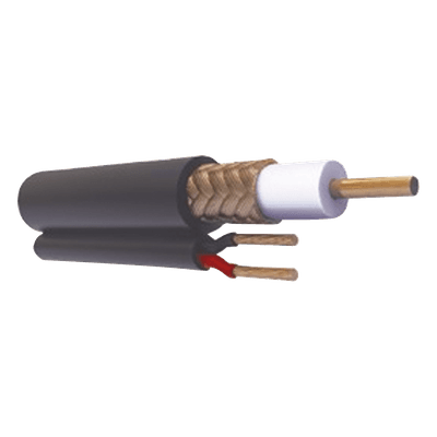 ( Venta x Metro ) Cable Coaxial RG59 Siamés, Malla de Cobre y Aluminio, Hecho en México, Optimizado para HD+ 2 Hilos Calibre 20