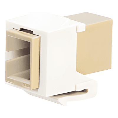 Módulo Acoplador SC Simplex, para Fibra Óptica Monomodo OS1/OS2, Tipo Keystone, Color Blanco