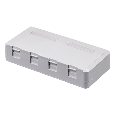 Caja de Pared de 4 Puertos Sin Jack