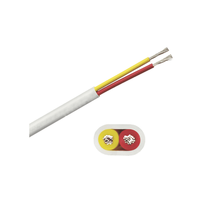 Rollo de cable plano grado marino calibre 16, de 2 conductores (rojo y amarillo) de 100 pies (30.48 m).