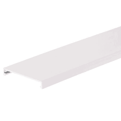 Tapa para Canaleta Ranurada, de 31.8 mm de Ancho, 1828.8 mm de Largo, Color Blanco