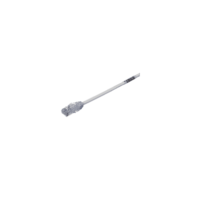 Cable de Parcheo UTP Cat6A, CM/LSZH, Diámetro Reducido (28AWG), Color Blanco Mate, 19.81 Metros (65 Pies)