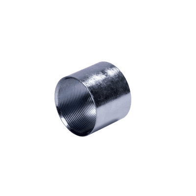 Cople de 2" ( 51 mm) para Tubo Pared Gruesa (IMC) /Galvanizado / Etiqueta Amarilla.