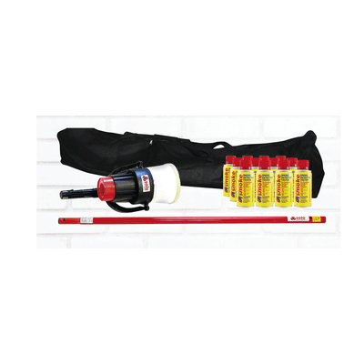 Kit De Prueba De Detectores De Humo, Incluye Extension Telescópica SOLO-101 1.2 m, Dispensador SOLO-330 4", 12 Latas De Humo M8 y Bolsa De Transporte SOLO-604