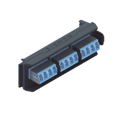 Placa Acopladora LightVerse, 6 Conectores Dúplex LC/UPC Shuttered, Acepta hasta 12 Fibras Monomodo