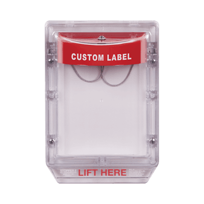 Cubierta Protectora de Policarbonato Serie Stopper IIÆ, Con Bocina, Sin Espaciador, Montaje Empotrado, Etiqueta Personalizada
