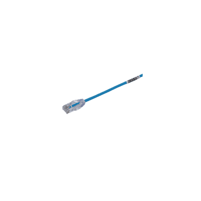 Cable de Parcheo TX6, UTP Cat6, Diámetro Reducido (28AWG), Color Azul, 0.5 Metros (1.64 Pies)
