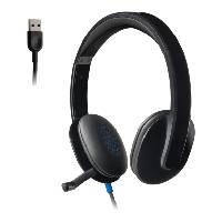 Diadema Logitech H540 negro conector USB control de audio integrado Windows / MAC OS / Chrome OS