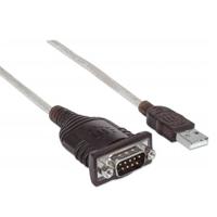 Convertidor, Manhattan,151849, USB a serial DB9M 1.8M chip PL-2303RA