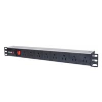 Barra PDU, Intellinet,713993, 8 cont. GAB / Rack 19, 1U, contra sobrecarga, on/OFF
