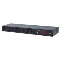 Barra PDU, Intellinet,163682, 8 cont. GAB / Rack 19, 1U, inteligente con monitoreo