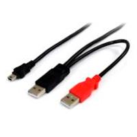 Cable de 1.8M USB en y para discos duros externos - 2X USB a macho a 1X USB mini B macho - StarTech.com mod. USB2HABMY6
