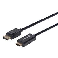 Cable DisplayPort, Manhattan,153188, - HDMI M-M 1080p 3.0M