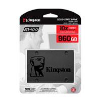 Unidad de estado solido Kingston interno A400 960GB 2.5 SATA3 7MM lect.500 / Escrit.450MB/S PC/laptop SA400S37/960G