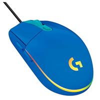 Mouse gaming Logitech G203 lightsync RGB optico alambrico USB 8000DPI azul